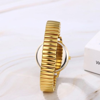 Dámske hodinky JewelryWe, elastické hodinky pre seniorov, analógové quartzové náramkové hodinky,