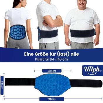 Hilph Extra veľká chladiaca podložka na chrbát, 2hodinová dlhotrvajúca chladivá terapia