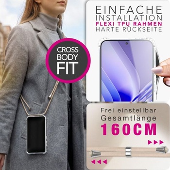Puzdro na telefón NALIA s retiazkou pre Samsung Galaxy S26 - pieskovcová béžová