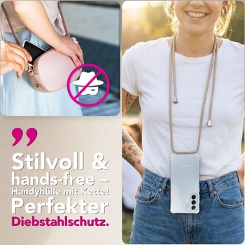 Puzdro na telefón NALIA s retiazkou pre Samsung Galaxy S26 - pieskovcová béžová