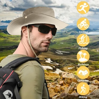 Sluneční klobouk Favuit, klobouk Boonie pro muže a ženy, klobouk do přírody, outdoorový klobouk se