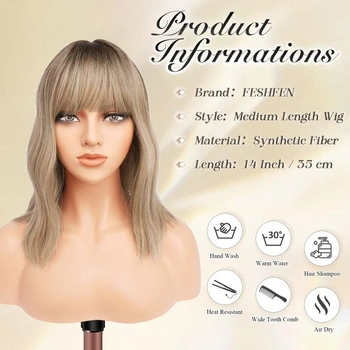 Dámska parochňa FESHFEN 35 cm vlnitá