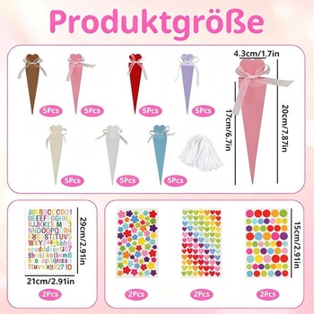 35 malých školských kornútov, mini školské kornúty na plnenie, malé školské kornútky na začiatok školy a