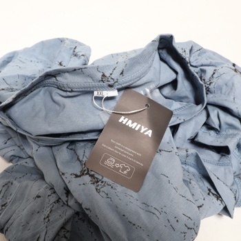 Pánske tričko HMIYA, 100% bavlna, vintage henley, krátky rukáv, letné, ležérne, veľkosť XL, čierna,