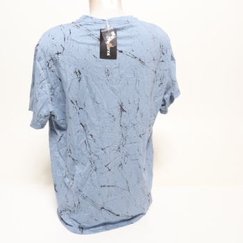Pánske tričko HMIYA, 100% bavlna, vintage henley, krátky rukáv, letné, ležérne, veľkosť XL, čierna,