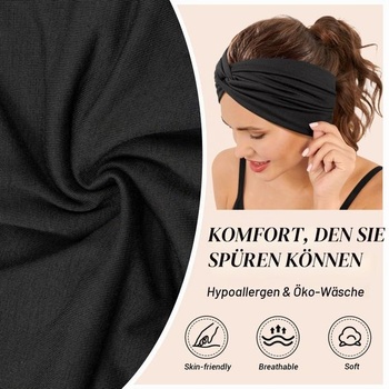 4 ks dámskych tenkých čeleniek, dámske športové čelenky - široké elastické mäkké čelenky na jogu,
