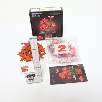 PLAXSOON Květinová bonsai stavebnice, botanická kolekce stavebních bloků ke Dni matek, rostlinná