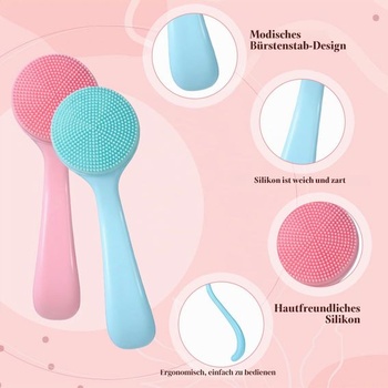 Sada 4 silikónových kefiek na tvár, 2v1 čistiaca kefa na tvár, exfoliačná čistiaca kefa -