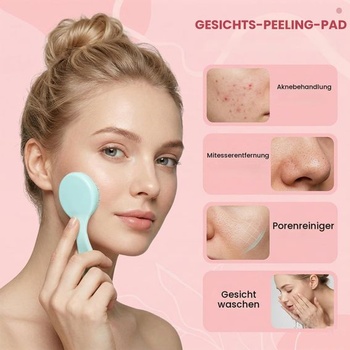 Sada 4 silikónových kefiek na tvár, 2v1 čistiaca kefa na tvár, exfoliačná čistiaca kefa -