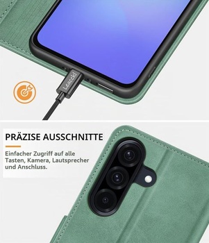 Pouzdro na telefon pro Samsung Galaxy A36 5G / A56 5G, prémiové pouzdro z PU kůže, nárazuvzdorné