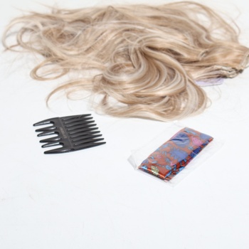 BARSDAR Clip in vlasové prodlužování blond, 50 cm vlnité clip in prodlužování vlasů pro ženy 5 ks