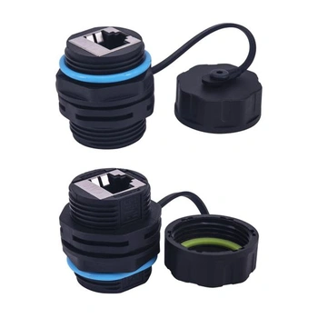 2x RJ45 zásuvka pre montáž do panelu, vodotesná IP68, LAN…