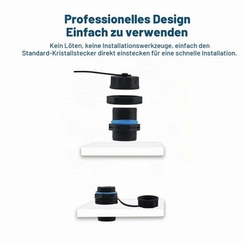 2x RJ45 zásuvka pro montáž do panelu, vodotěsná IP68, LAN kabelová spojka