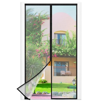 Magnetická sieť proti hmyzu na balkónové dvere, 90 x 215 cm, Silnejšie magnety, 3,8 cm široký suchý