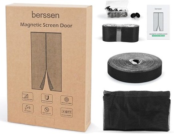 Magnetická síť proti hmyzu na balkonové dveře, 90 x 215 cm, Silnější magnety, 3,8 cm široký suchý