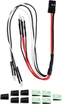 INJORA LED sada světel 4 ks světlometů a zadních světel příslušenství pro 1/18 TRX4M Upgrade RC
