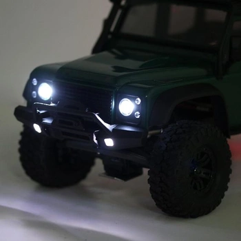 INJORA LED sada světel 4 ks světlometů a zadních světel příslušenství pro 1/18 TRX4M Upgrade RC