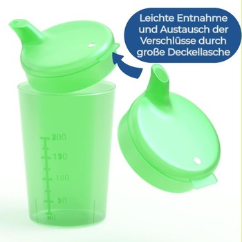 Balenie 3 kusov 250ml téglikov/pomôcok na pitie pre dospelých, každý s dvoma viečkami (s veľkým a malým