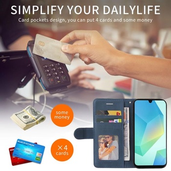 Kožené pouzdro pro Samsung Galaxy S25 5G s ochranou displeje, prémiové flipové pouzdro, [slot na
