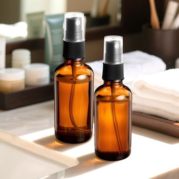 100ml hnedé sklenené rozprašovače, sada 4 kusov, znovu naplniteľné, malé, prázdne rozprašovače k