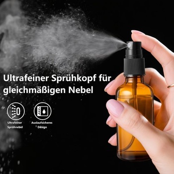 100ml hnedé sklenené rozprašovače, sada 4 kusov, znovu naplniteľné, malé, prázdne rozprašovače k