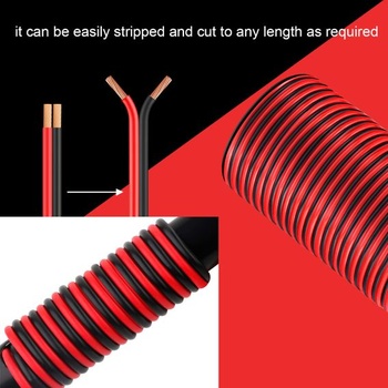 VIABRICO 30 metrov 14AWG 2x2,0 mm² Elektrický vodič, 2žilový kábel 5V/12V/24V Napájací kábel s
