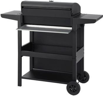Plynový gril, 4 horáky, 10 kW, čierny