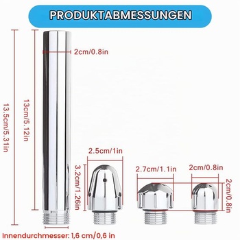 Sada sprchových hlavíc - Sada klystírov pre intímnu hygienu s 3 sprchovými hlavicami - Unisex