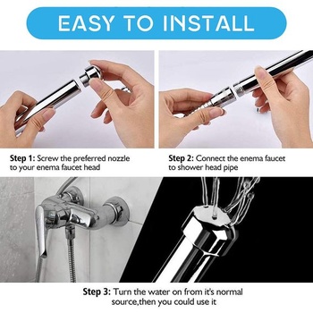 Sada sprchových hlavíc - Sada klystírov pre intímnu hygienu s 3 sprchovými hlavicami - Unisex
