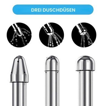 Sada sprchových hlavíc - Sada klystírov pre intímnu hygienu s 3 sprchovými hlavicami - Unisex