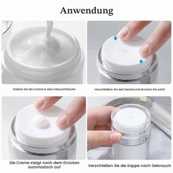 Dávkovač s pumpičkou HOTUT Airless, balenie 3 ks 15ml krému s pumpičkou, znovu naplniteľná vákuová