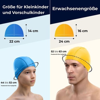 Plavecká čepice AqtivAqua pro batolata a předškoláky — Měkký a elastický spandex s ochrannou