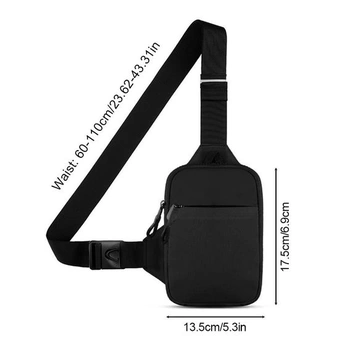 Kabelka cez rameno Sling Chest Crossbody, vodotesná taška cez rameno pre mužov aj ženy, veľkosť S,