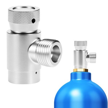 Adaptér QWORK® pre hliníkovú fľašu s CO2 z TR21-4 na W21.8-14 pre automaty na sódu, ideálny pre