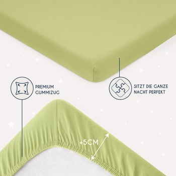 Dreamzie - Napínacie prestieradlo 70x140cm pre bábätká - Balenie 2 ks - 100% bavlnený džersej 70 x 140