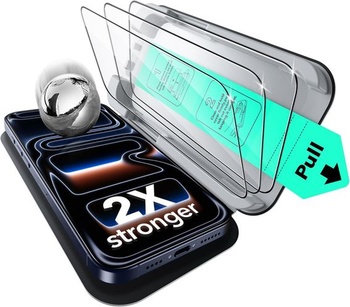 Ochranné tvrdené sklo ESR pre iPhone 17 Pro Max, balenie po 3 kusoch [rýchla inštalácia za 3