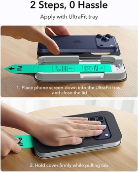 Ochranné tvrdené sklo ESR pre iPhone 17 Pro Max, balenie po 3 kusoch [rýchla inštalácia za 3
