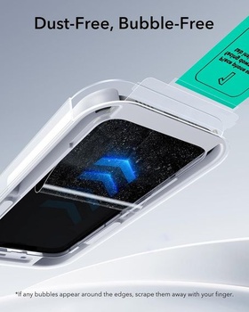 Ochranné tvrdené sklo ESR pre iPhone 17 Pro Max, balenie po 3 kusoch [rýchla inštalácia za 3