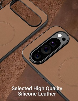Púzdro X-level pre Google Pixel 9 Pro XL, PU koža pre MagSafe, púštny piesok Pixel 9 Pro XL