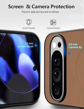 Púzdro X-level pre Google Pixel 9 Pro XL, PU koža pre MagSafe, púštny piesok Pixel 9 Pro XL