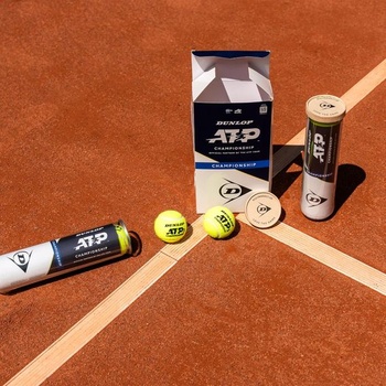 Tenisové loptičky DUNLOP ATP Championship - na antuku, tvrdý povrch a trávu 2 x 4 loptičky
