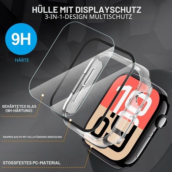 Ochranné púzdro Diruite pre Apple Watch SE 3/2/1/Series 6 5 4 40 mm, priehľadné 40 mm