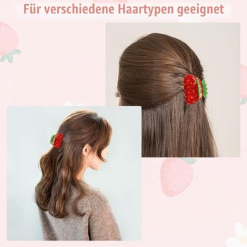 2 roztomilé jahodové sponky do vlasov, elegantné a sofistikované jahodové vlasové doplnky, darčeky pre