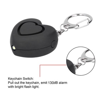 Kľúčenka s osobným alarmom 130 dB, sebaobranný alarm s LED svetlom, kľúčenka s bezpečnostným