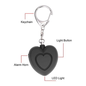 Kľúčenka s osobným alarmom 130 dB, sebaobranný alarm s LED svetlom, kľúčenka s bezpečnostným