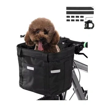 Predný košík na bicykel pre psov s reflexnými prúžkami,…