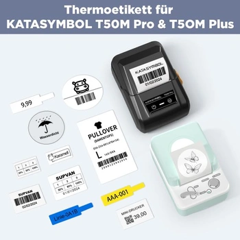 Samolepicí voděodolné etikety SUPVAN pro tiskárny etiket T50M, černé na bílém podkladu, 28 mm x 89