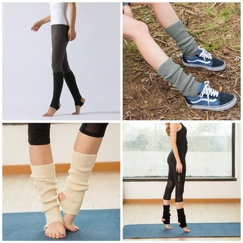 Dámske pletené ponožky na jogu, dlhé, na šport, návleky na nohy, do posilňovne, na fitness, na