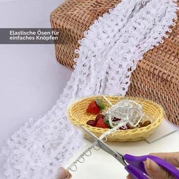 Gumička na svatby, 9m gumička na šití, zdobení knoflíkových dírek, dámská móda, DIY projekty a další