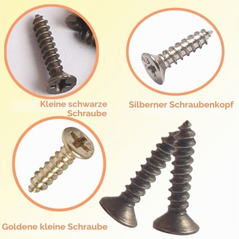 Sada malých šroubů M2,5, 1600 kusů, vruty do dřeva, samořezné šrouby 6 mm, 8 mm, 10 mm, plochá